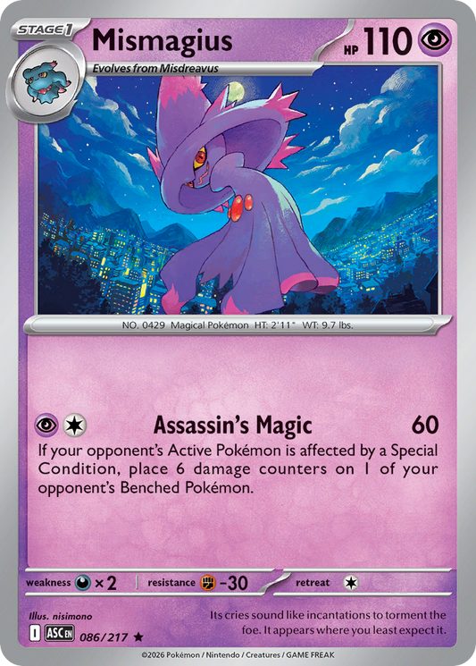 Mismagius — Ascended Heroes 086/217 Pokémon card
