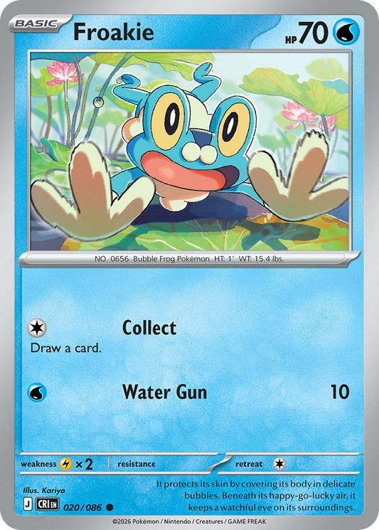 Froakie 020/086 — Chaos Rising Pokémon TCG