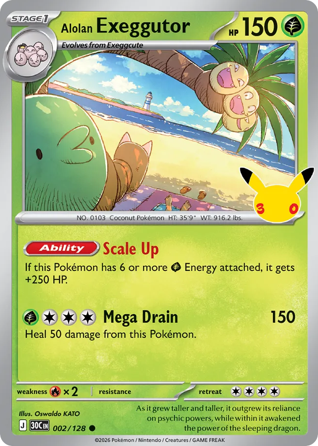 Alolan Exeggutor 002/128 30th Celebration