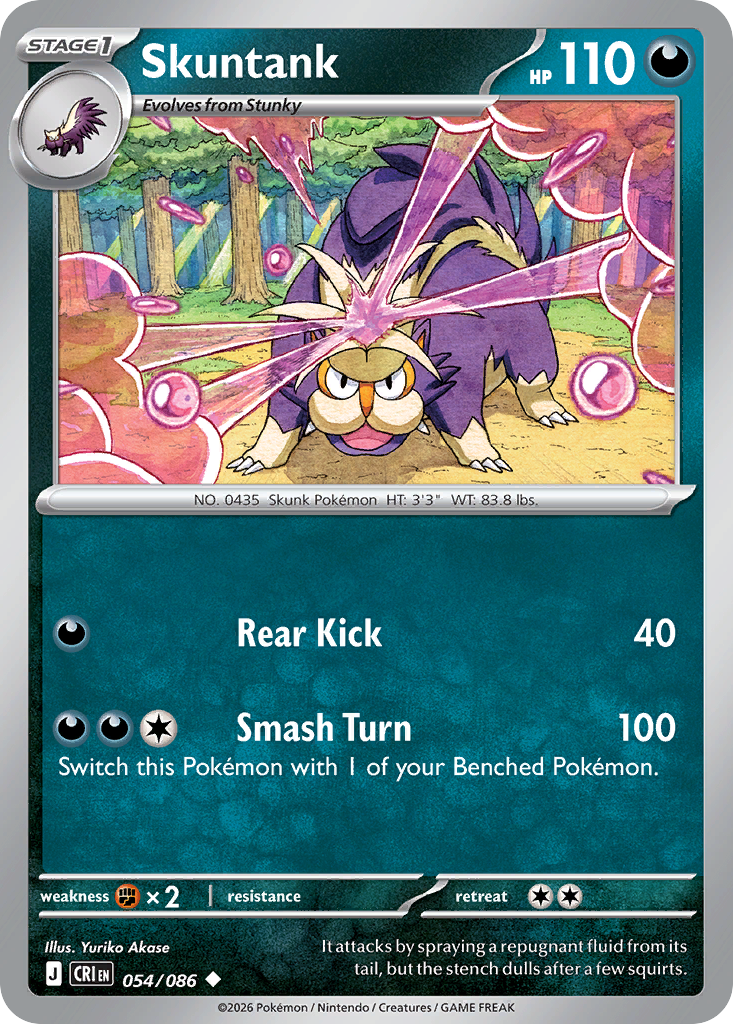 Skuntank 054/086 — Chaos Rising Pokémon TCG