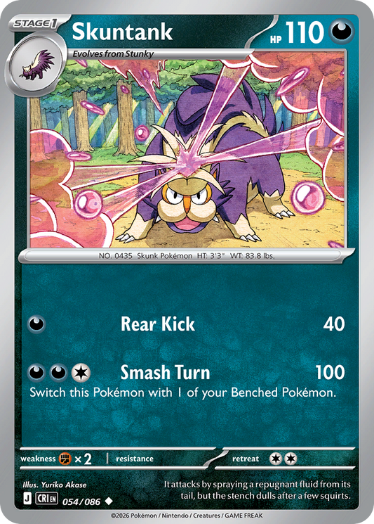 Skuntank 054/086 — Chaos Rising Pokémon TCG
