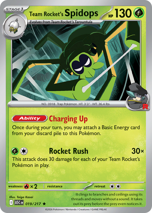 Team Rocket's Spidops — Ascended Heroes 019/217 Pokémon card