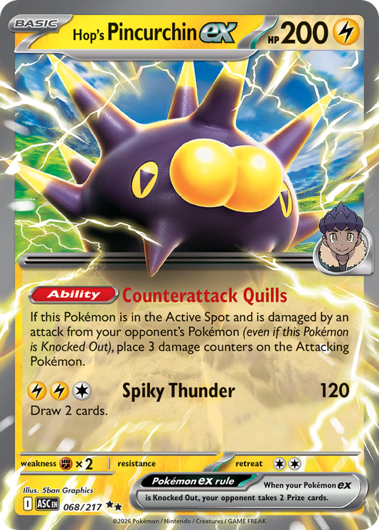 Hop's Pincurchin ex — Ascended Heroes 068/217 Pokémon card