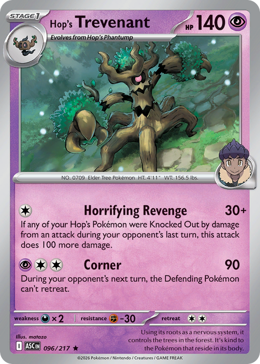 Hop's Trevenant — Ascended Heroes 096/217 Pokémon card