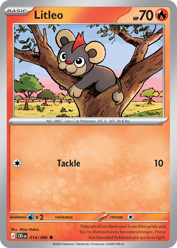 Litleo 014/086 — Chaos Rising Pokémon TCG