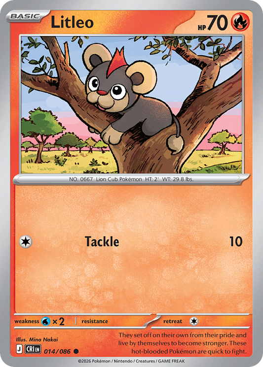 Litleo 014/086 — Chaos Rising Pokémon TCG