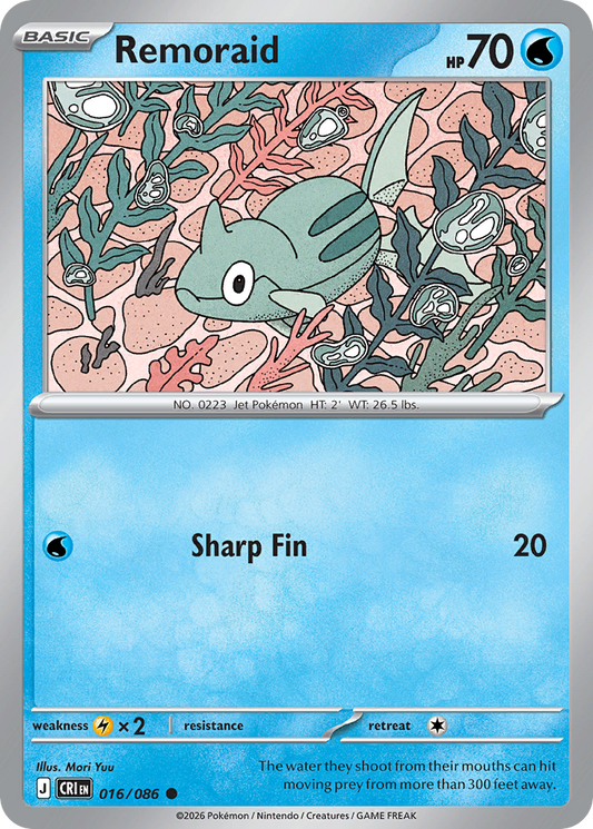 Remoraid 016/086 — Chaos Rising Pokémon TCG