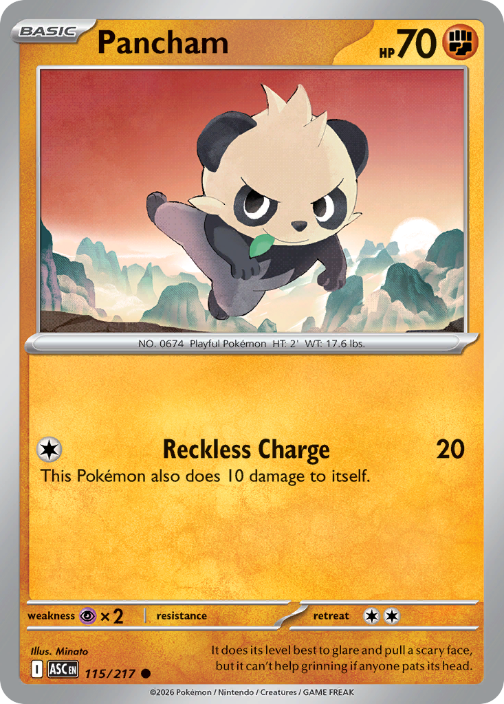Pancham — Ascended Heroes 115/217 Pokémon card