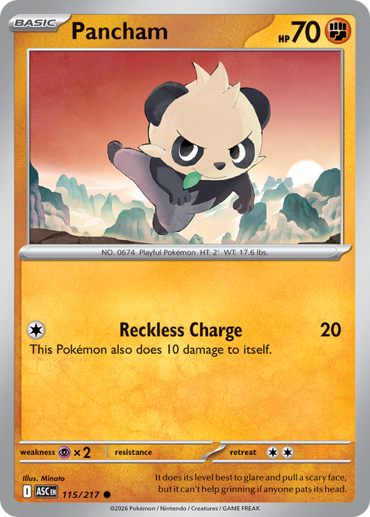 Pancham — Ascended Heroes 115/217 Pokémon card