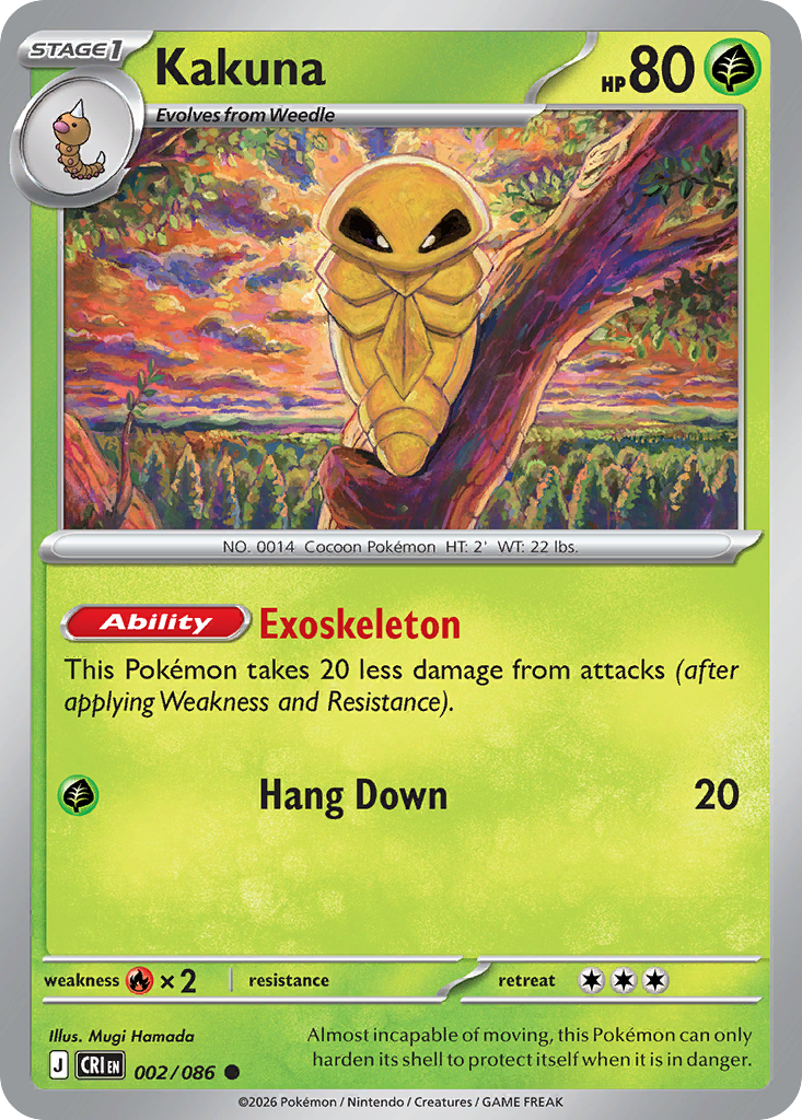 Kakuna 002/086 — Chaos Rising Pokémon TCG