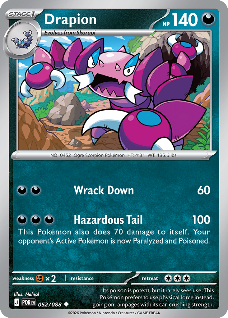 Drapion 052/088 — Perfect Order Pokémon TCG