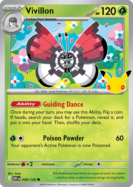 Vivillon 008/128 30th Celebration