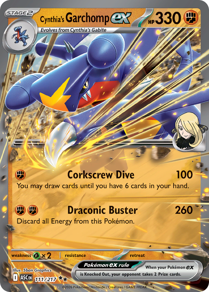 Cynthia's Garchomp ex — Ascended Heroes 111/217 Pokémon card
