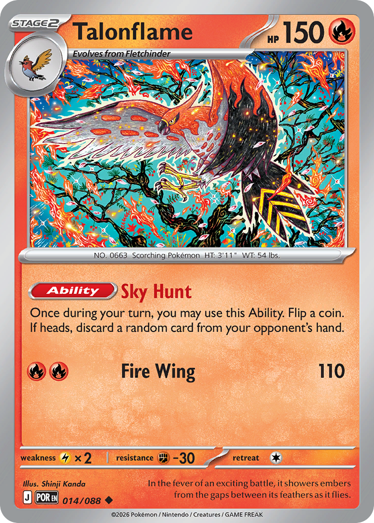 Talonflame 014/088 — Perfect Order Pokémon TCG