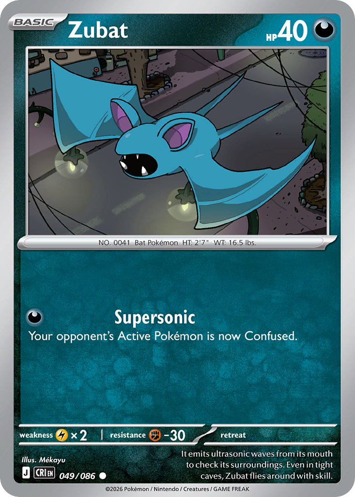 Zubat 049/086 — Chaos Rising Pokémon TCG