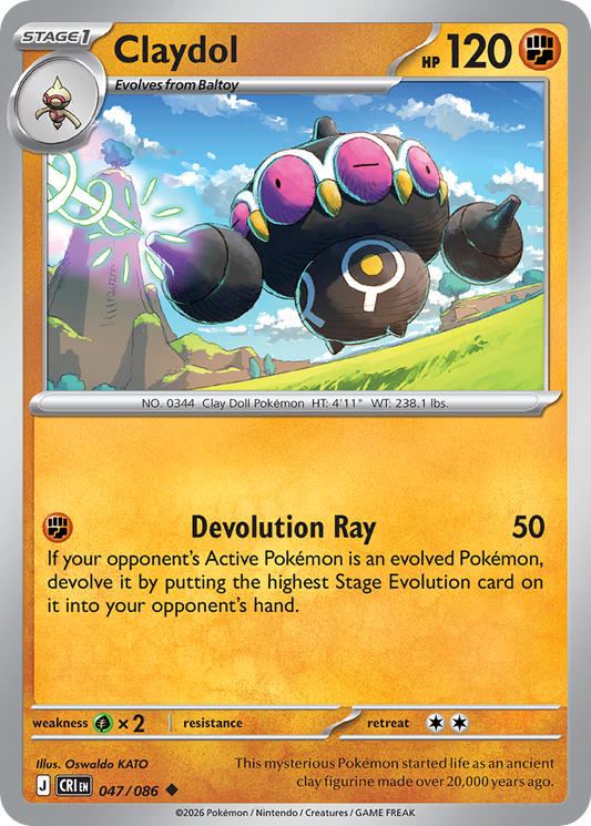 Claydol 047/086 — Chaos Rising Pokémon TCG