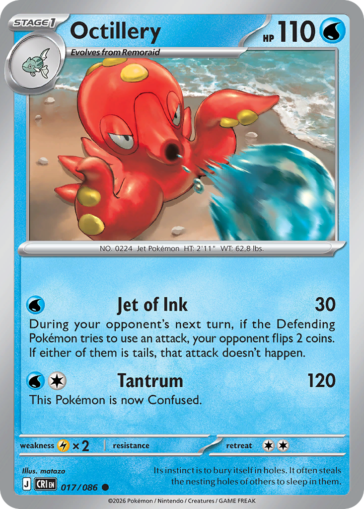 Octillery 017/086 — Chaos Rising Pokémon TCG