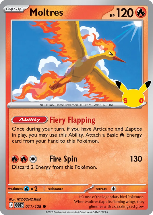 Moltres 011/128 30th Celebration