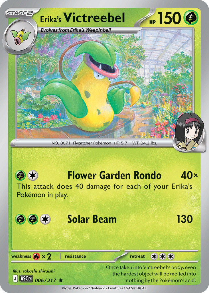 Erika's Victreebel — Ascended Heroes 006/217 Pokémon card