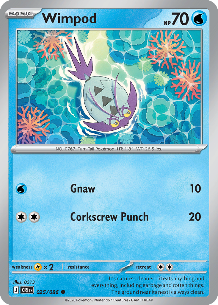Wimpod 025/086 — Chaos Rising Pokémon TCG