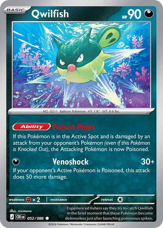 Qwilfish 052/086 — Chaos Rising Pokémon TCG
