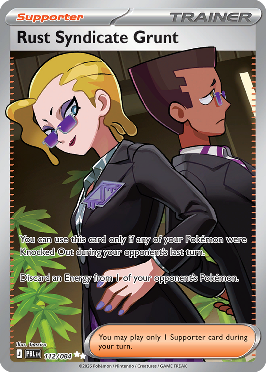 Rust Syndicate Grunt — Pitch Black 112/084 Pokémon card