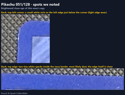 Condition — The spots we noted, brightened and zoomed in
