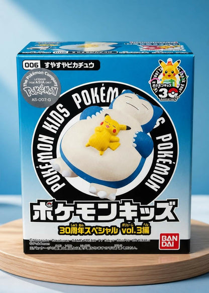 Sleeping Pikachu & Snorlax — Pokémon Kids 30th Anniversary Special Vol. 3 (Bandai)