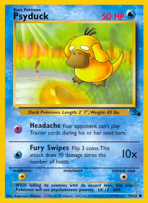 Psyduck 53/62 Fossil (Unlimited)