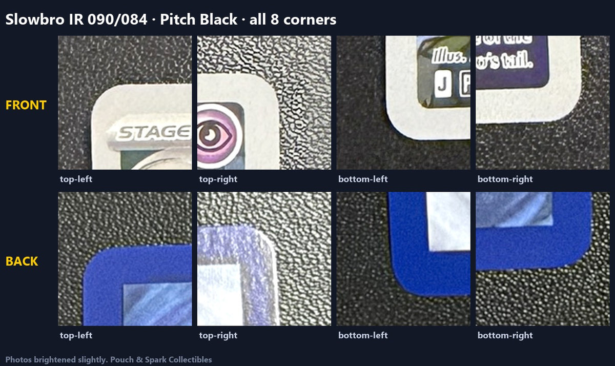Condition — All 8 corners, front and back